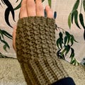 Brown fingerless Gloves